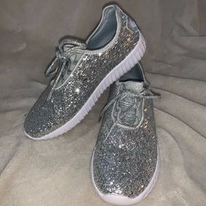 Silver Glitter shoes!!